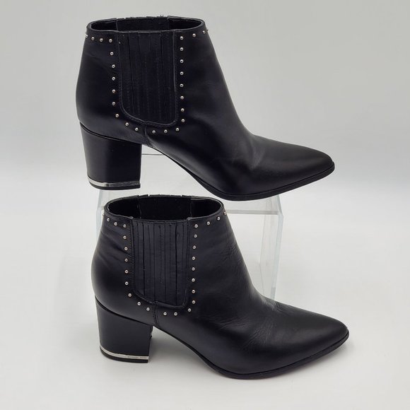 MICHAEL Michael Kors Black Leather Ankle Booties - Picture 8 of 16
